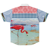 Flamingo Road S/S Button Down Shirt Short Sleeve Button Down Shirt - AOP - Thathoodyshop