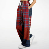 Yankee Doodle Plaid Patchwork Bellbottoms Flare Leg Pants - Thathoodyshop
