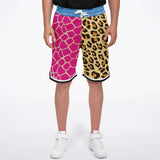 Santorini Leopard Basketball Shorts Basketball Short Rib - AOP - Thathoodyshop