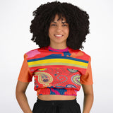 Chili Pepper Paisley Cropped Sweater Cropped Short Sleeve Sweater - Thathoodyshop