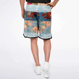 Blue Cabbage Basketball Shorts Basketball Short Rib - AOP - Thathoodyshop