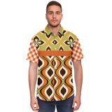 That's Life S/S Button Down Shirt Short Sleeve Button Down Shirt - AOP - Thathoodyshop