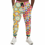 Hello Janis! Yellow Geo Print Unisex Fleece Joggers Fashion Jogger - AOP - Thathoodyshop