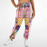 Bahama Mama Pink Patchwork Unisex Eco-Poly Cargo Joggers Cargo Pants - Thathoodyshop