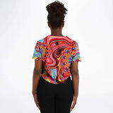 Hippy-Dippy Cropped Button Front Jersey Cropped Baseball Jersey - Thathoodyshop