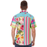 Parade of Roses S/S Button Down Shirt Short Sleeve Button Down Shirt - AOP - Thathoodyshop