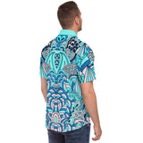 Aqua Amarillo S/S Button Down Shirt Short Sleeve Button Down Shirt - AOP - Thathoodyshop
