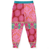 Gypsy Beat Pink Patchwork Unisex Fleece Joggers Joggers - Thathoodyshop