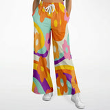 Happy Valley Retro Floral Stretchy Phat Bellbottoms Flare Leg Pants - Thathoodyshop