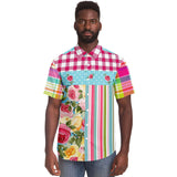 Parade of Roses S/S Button Down Shirt Short Sleeve Button Down Shirt - AOP - Thathoodyshop
