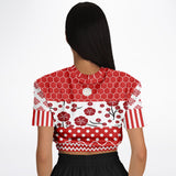 Red Crimson Cropped Sweater Cropped Sweater - Thathoodyshop