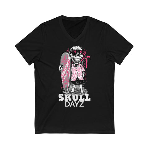 Skull Dayz Jersey SS V-Neck Tee - Thathoodyshop