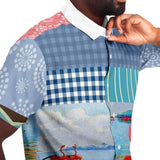 Flamingo Road S/S Button Down Shirt Short Sleeve Button Down Shirt - AOP - Thathoodyshop