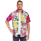 Pink Lemonade S/S Button Down Shirt Short Sleeve Button Down Shirt - AOP - Thathoodyshop