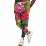 Orange Hawaiian Camo Fleece Joggers Fashion Jogger - AOP - Thathoodyshop