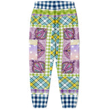 Kaleido-Scape Purple Plaid Cargo Sweats Cargo Sweatpants - Thathoodyshop