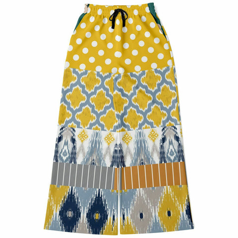 Talullah Bankhead Ikat Polka Dot Stretchy Phat Bellbottoms Wide Leg Pants - Thathoodyshop