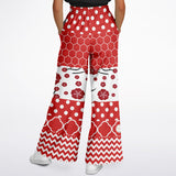 Red Crimson Flare Leg Joggers Flare Joggers - Thathoodyshop