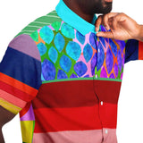 Rainbow-Tastic S/S Button Down Shirt Short Sleeve Button Down Shirt - AOP - Thathoodyshop