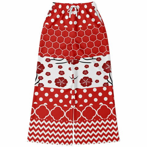 Red Crimson Flare Leg Joggers Flare Joggers - Thathoodyshop