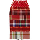 Jersey Salsa Plaid Patchwork Long Pocket Skirt Long Pocket Skirt - Thathoodyshop