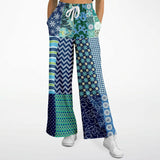 Mykonos Floral Patchwork Stretchy Phat Bellbottoms Wide Leg Pants - Thathoodyshop