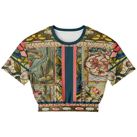 My Mosaic Life Cropped Sweater Cropped Short Sleeve Sweater - Thathoodyshop