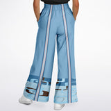 Blue Geo Striped Leg SW Bellbottoms Flare Leg Pants - Thathoodyshop