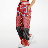 Red Pacific Palisades Patchwork Plaid Bellbottoms Bellbottoms - Thathoodyshop