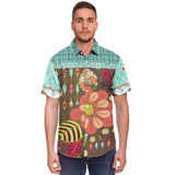Infinity Squared S/S Button Down Shirt Short Sleeve Button Down Shirt - AOP - Thathoodyshop