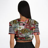 Remembering Woodstock Floral Cropped Sweater Cropped Sweater - Thathoodyshop