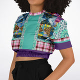 Gypsy Queen Purple Cropped Sweater Cropped Short Sleeve Sweater - Thathoodyshop