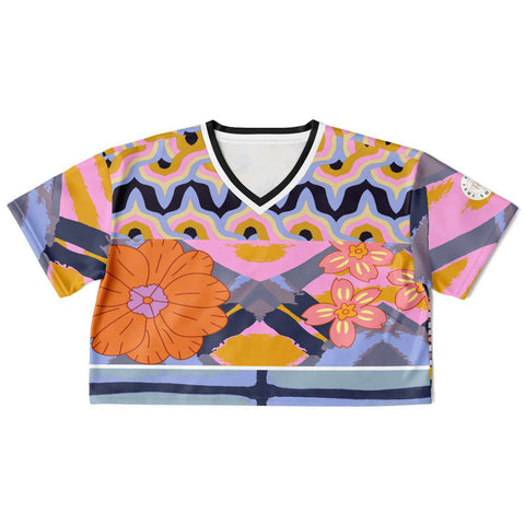 Bahama Mama Crop Jersey Cropped Football Jersey - AOP - Thathoodyshop