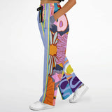 Mercury Retrograde Floral Geo Bellbottoms Athletic Flare Jogger - AOP - Thathoodyshop