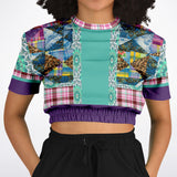 Gypsy Queen Purple Cropped Sweater Cropped Short Sleeve Sweater - Thathoodyshop