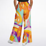 Happy Valley Retro Floral Stretchy Phat Bellbottoms Flare Leg Pants - Thathoodyshop