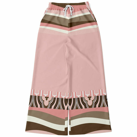 Pink Geo Zebra Bellbottoms Flare Leg Pants - Thathoodyshop