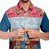 Blue Cabbage S/S Button Down Shirt Short Sleeve Button Down Shirt - AOP - Thathoodyshop