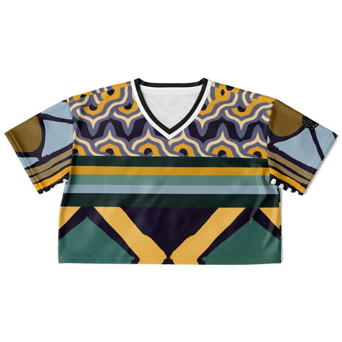 Terra Linda Crop Jersey Cropped Football Jersey - AOP - Thathoodyshop