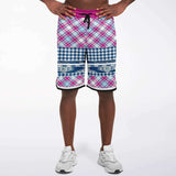 Purple Haze Plaid Basketball Shorts Basketball Shorts - Thathoodyshop