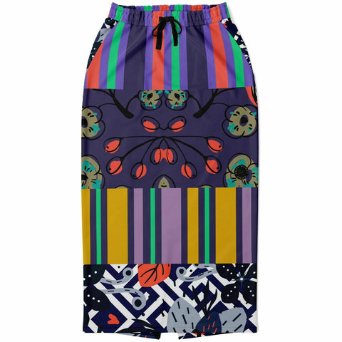 Purple Flurry Pocket Maxi Skirt Pocket Skirt - Thathoodyshop