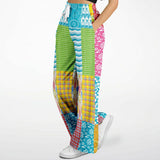 Maui Waui Hawaiian Patchwork Stretchy Phat Bellbottoms Bellbottoms - Thathoodyshop