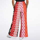 Tokyo Nights Asian Floral Patchwork Stretchy Phat Bellbottoms Wide Leg Pants - Thathoodyshop