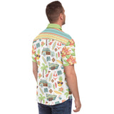Surf's Up Kowabunga S/S Button Down Shirt Short Sleeve Button Down Shirt - AOP - Thathoodyshop