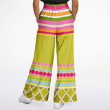 Hello Janis! Circus Stripe Eco-Poly Stretchy Phat Bellbottoms Athletic Flare Jogger - AOP - Thathoodyshop