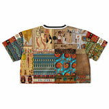 Mother Lode African Print Crop Jersey Cropped Football Jersey - Thathoodyshop