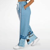 Blue Geo Striped Leg SW Bellbottoms Flare Leg Pants - Thathoodyshop