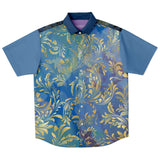 Royal Peacock S/S Button Down Shirt Short Sleeve Button Down Shirt - AOP - Thathoodyshop