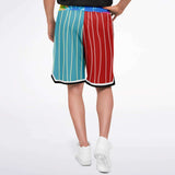 Rainbow Swirl Basketball Shorts Basketball Short Rib - AOP - Thathoodyshop