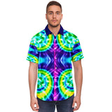 Rings of Saturn S/S Button Down Shirt Short Sleeve Button Down Shirt - AOP - Thathoodyshop
